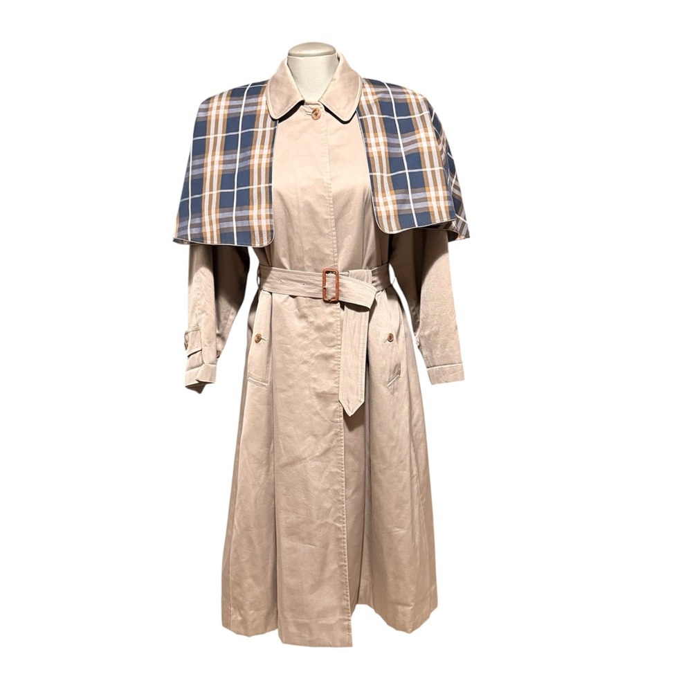 Burberry Beige and Plaid Trench Coat